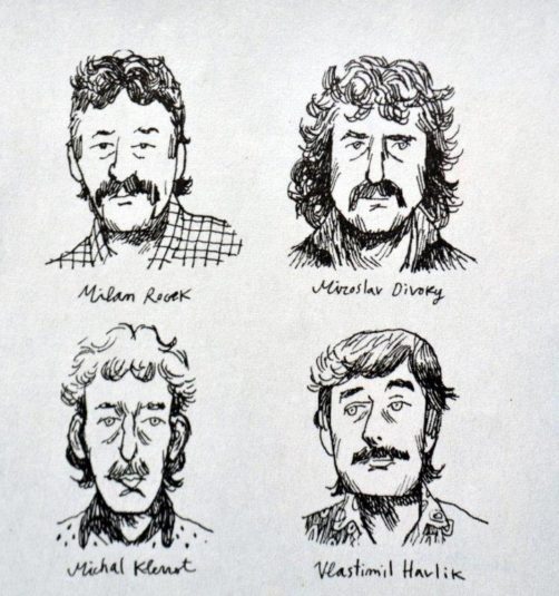Havíři, kteří zahynuli v Asturii na kresbě Alfonsa Zapica
