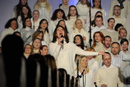 Z koncertu Ostrava zpívá gospel.